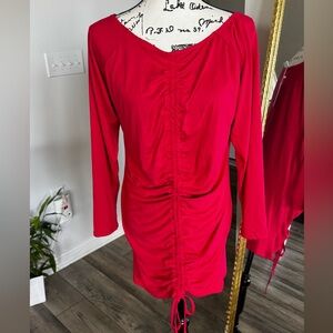 Elegant Red Midi Dress